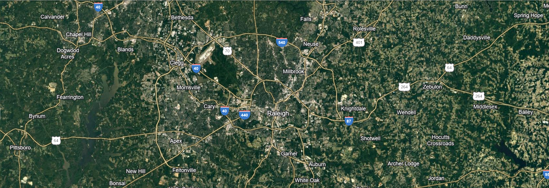 Raleigh, NC map