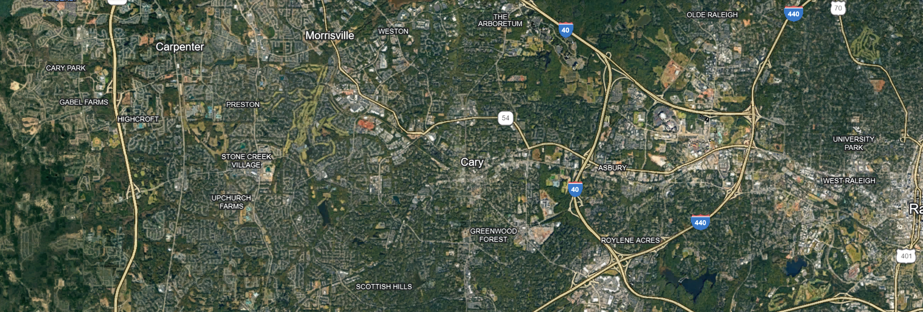 Cary, NC map